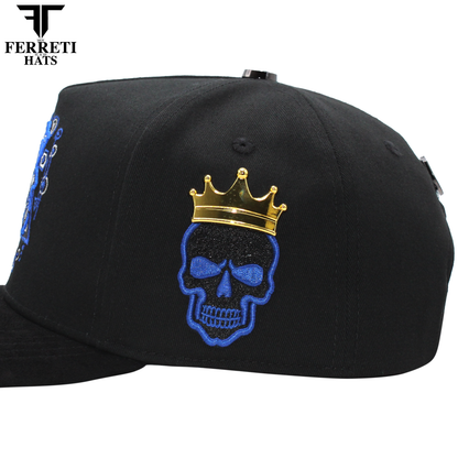 FERRETI HATS PREMIUM FT187 El Samuray Black Baseball Cap For Men
