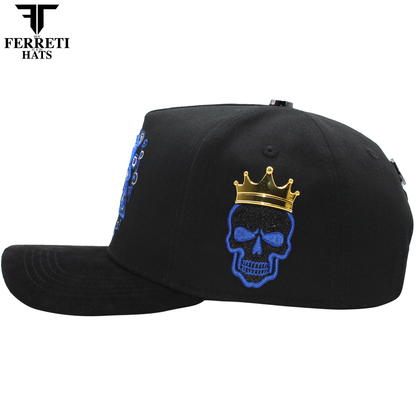 FERRETI HATS PREMIUM FT187 El Samuray Black Baseball Cap For Men