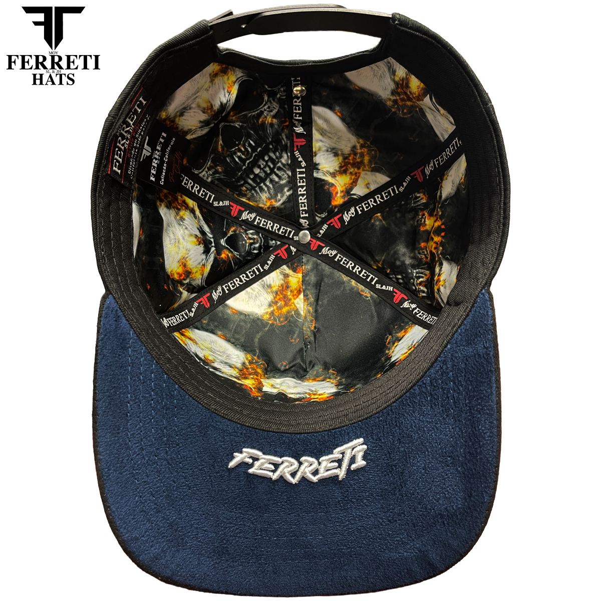 FERRETI HATS PREMIUM FT187 El Samuray Black Baseball Cap For Men