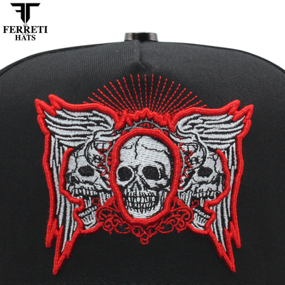 FERRETI HATS PREMIUM FT188 Skull and Rose