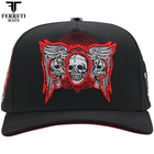 FERRETI HATS PREMIUM FT188 Skull and Rose