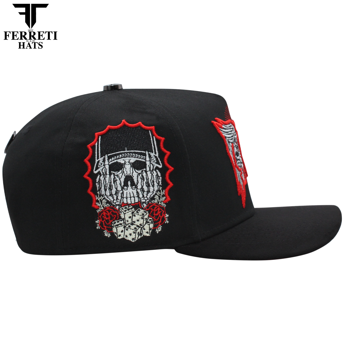 FERRETI HATS PREMIUM FT188 Skull and Rose