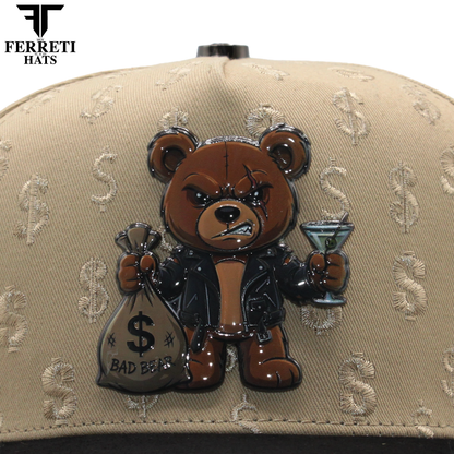 FERRETI HATS PREMIUM FT190 Bad Bear Baseball Cap For Men