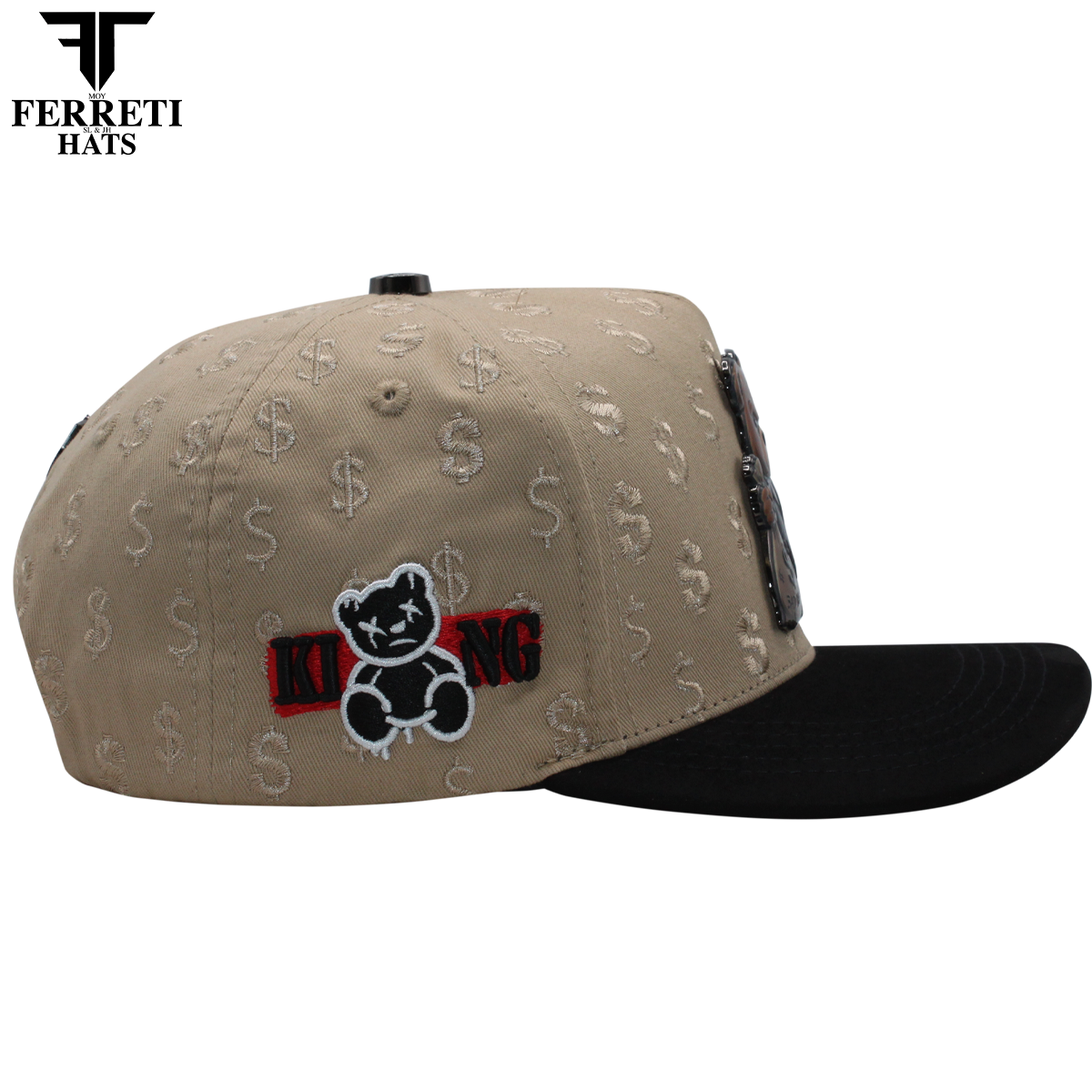 FERRETI HATS PREMIUM FT190 Bad Bear Baseball Cap For Men