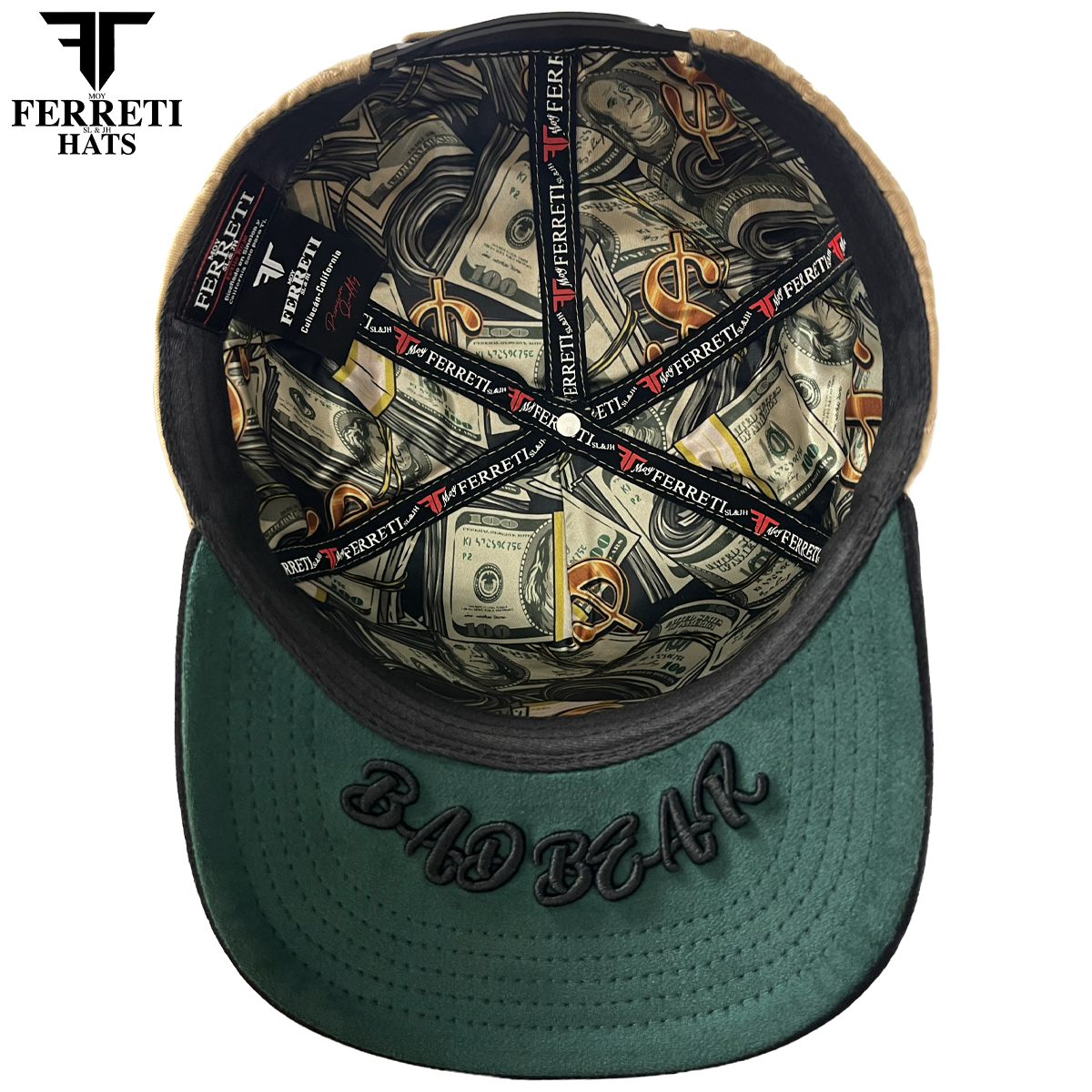 FERRETI HATS PREMIUM FT190 Bad Bear Baseball Cap For Men