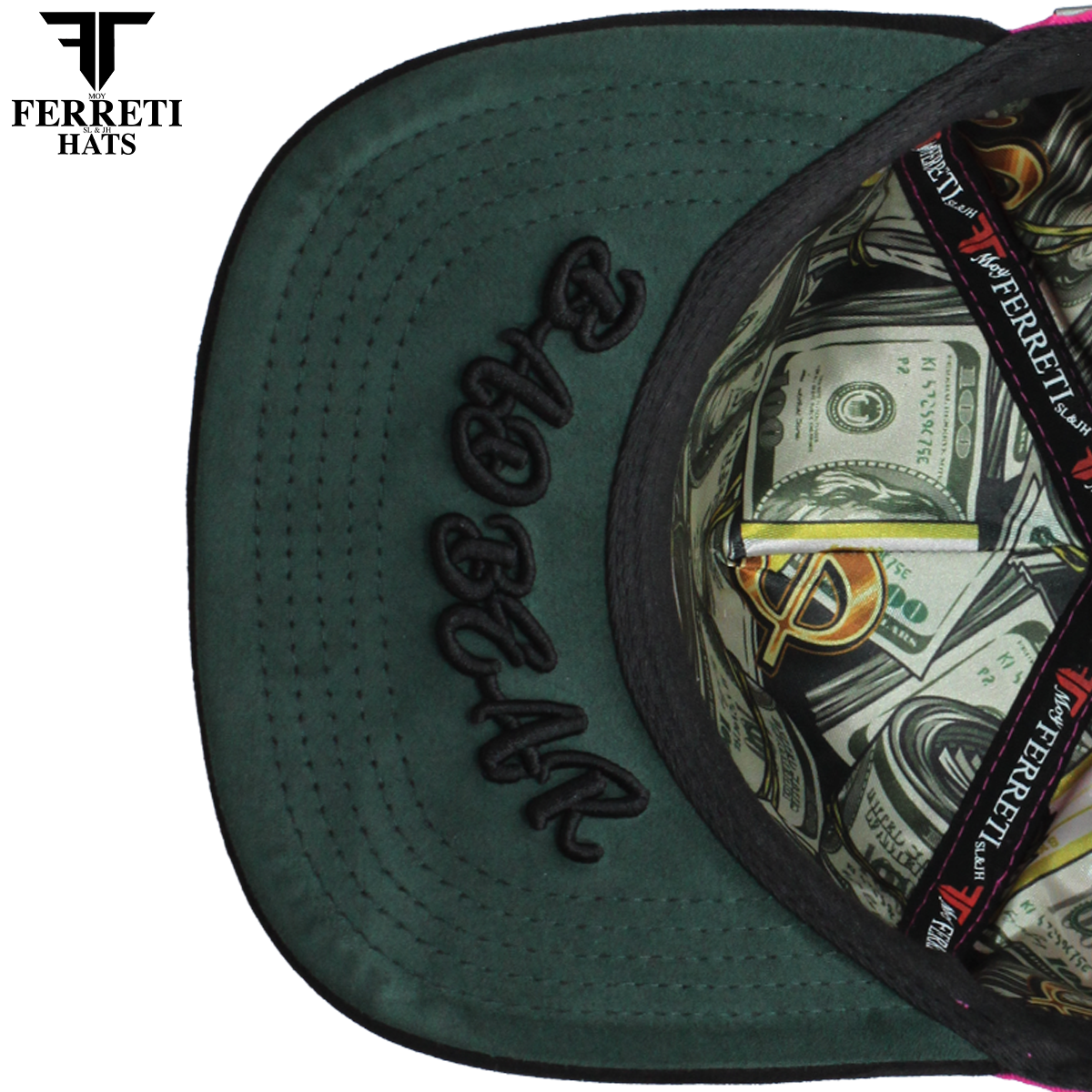 FERRETI HATS PREMIUM FT190 Bad Bear Baseball Cap For Men