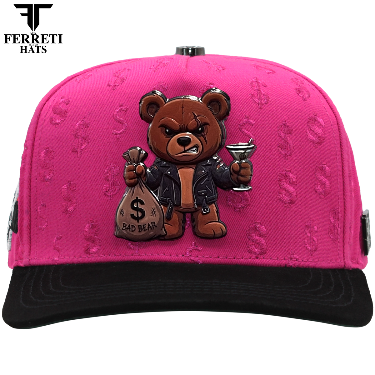 FERRETI HATS PREMIUM FT190 Bad Bear Baseball Cap For Men