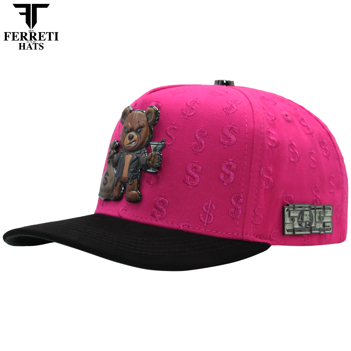 FERRETI HATS PREMIUM FT190 Bad Bear Baseball Cap For Men