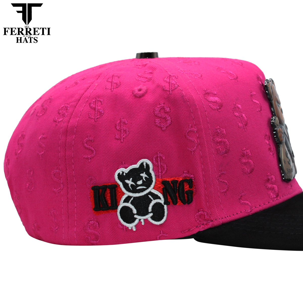 FERRETI HATS PREMIUM FT190 Bad Bear Baseball Cap For Men