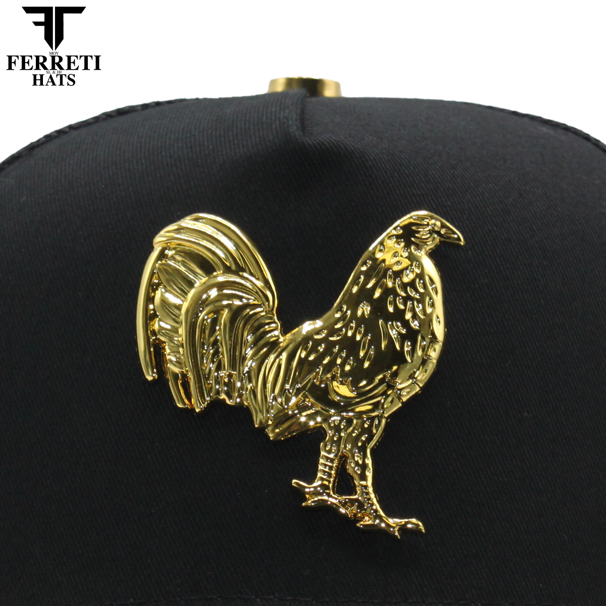 FERRETI HATS PREMIUM FT192 Mr Gallo Malla Negro Baseball Cap For men