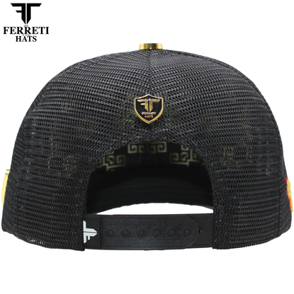FERRETI HATS PREMIUM FT192 Mr Gallo Malla Negro Baseball Cap For men