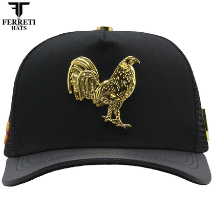 FERRETI HATS PREMIUM FT192 Mr Gallo Malla Negro Baseball Cap For men