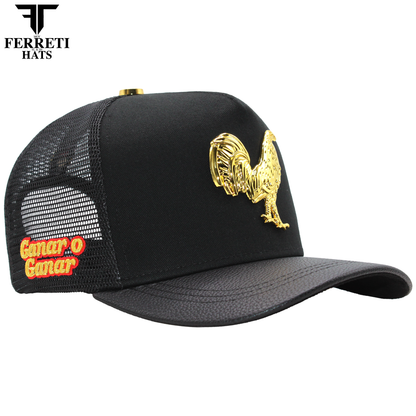 FERRETI HATS PREMIUM FT192 Mr Gallo Malla Negro Baseball Cap For men