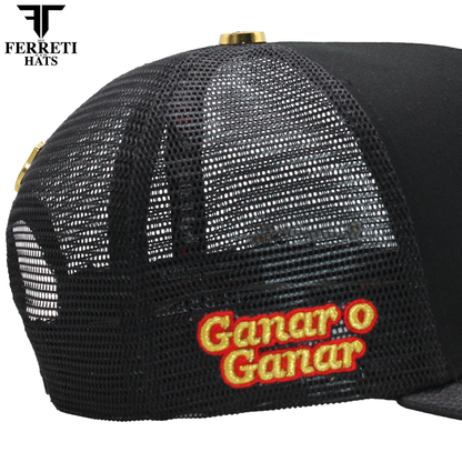 FERRETI HATS PREMIUM FT192 Mr Gallo Malla Negro Baseball Cap For men