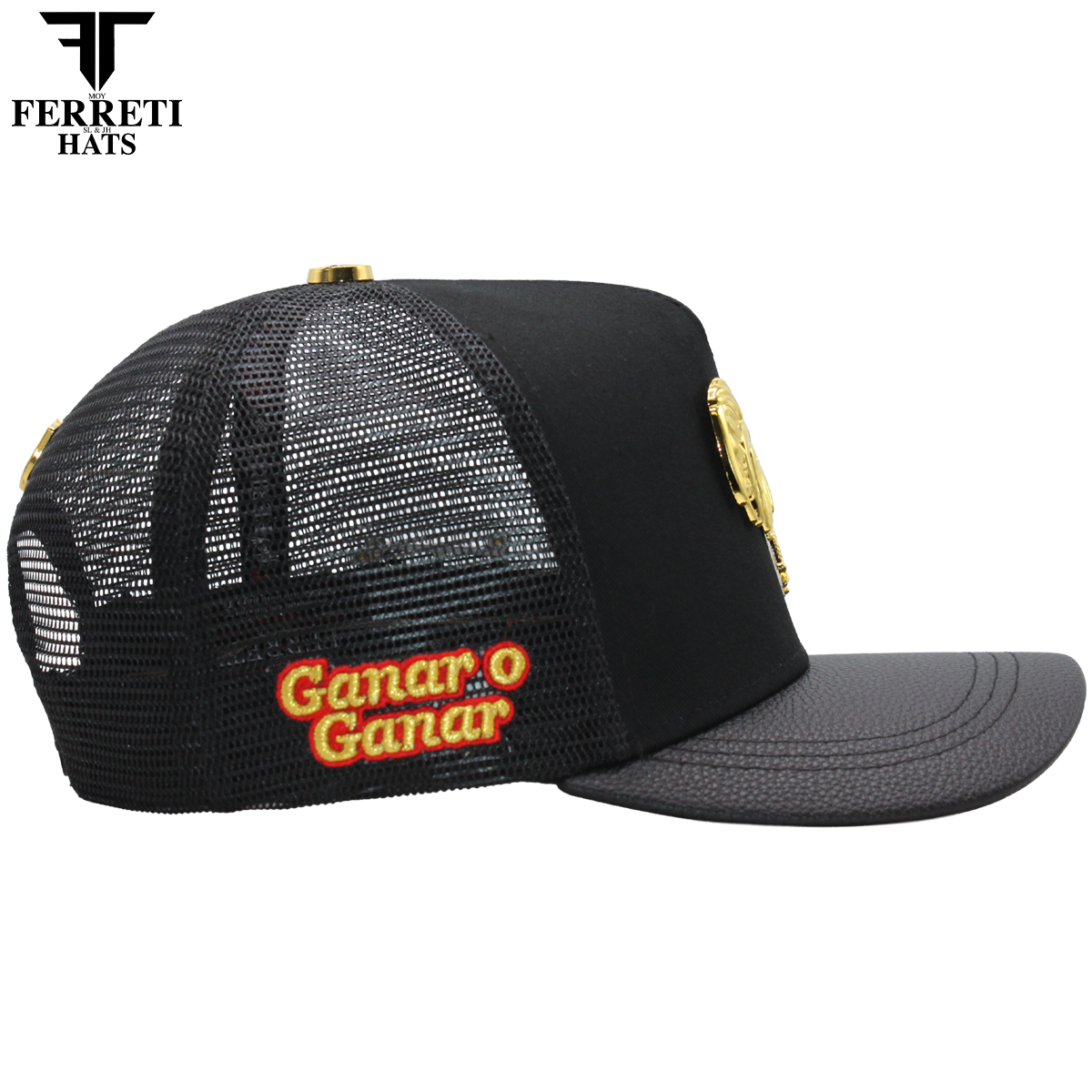 FERRETI HATS PREMIUM FT192 Mr Gallo Malla Negro Baseball Cap For men