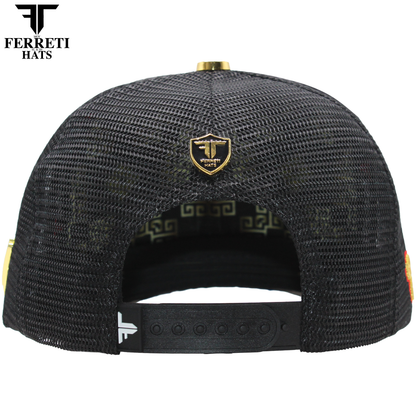 FERRETI HATS PREMIUM FT192 Mr Gallo Malla Negro P.U. Baseball Cap For men