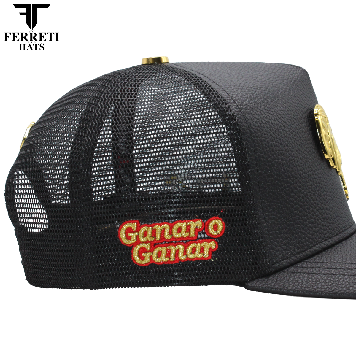 FERRETI HATS PREMIUM FT192 Mr Gallo Malla Negro P.U. Baseball Cap For men