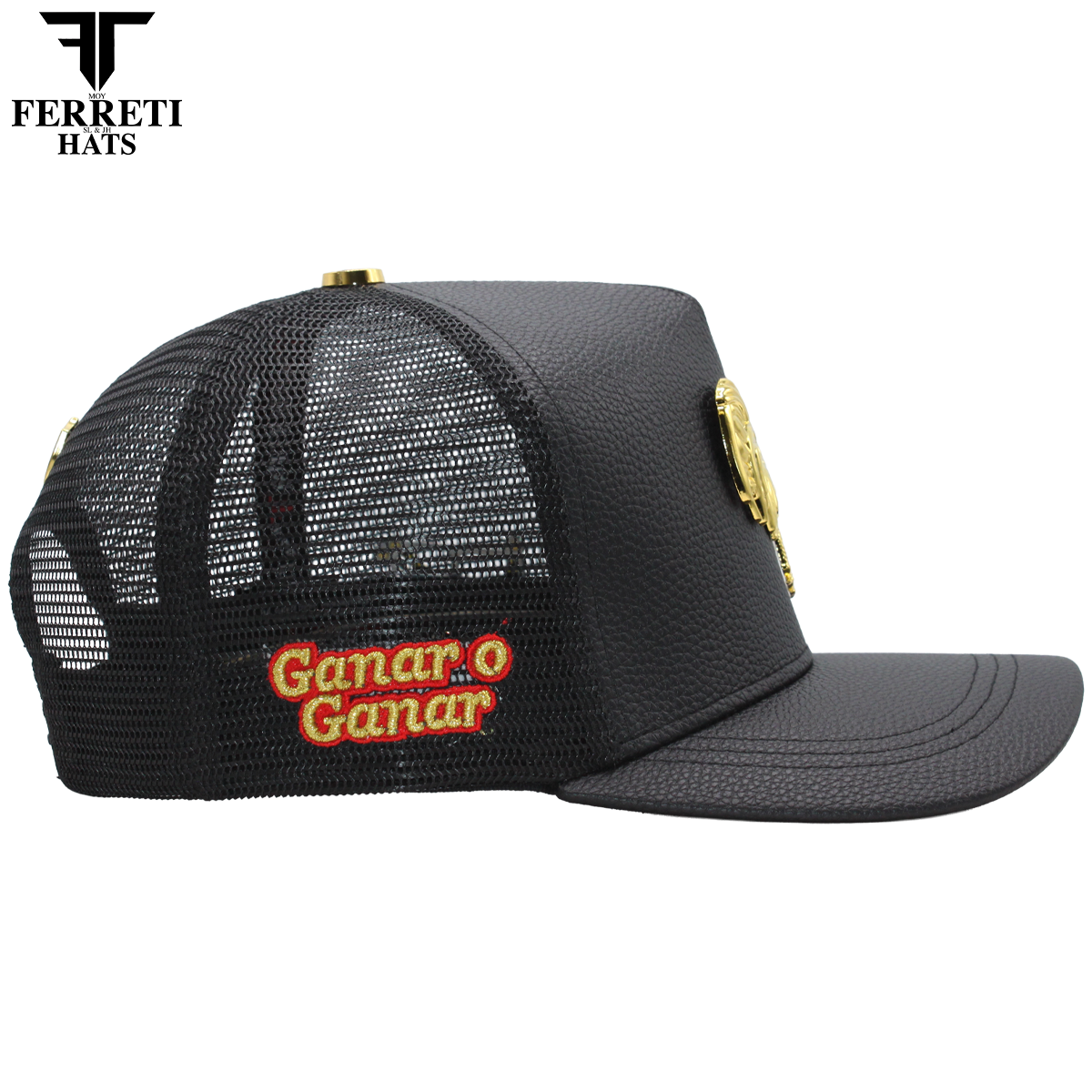 FERRETI HATS PREMIUM FT192 Mr Gallo Malla Negro P.U. Baseball Cap For men