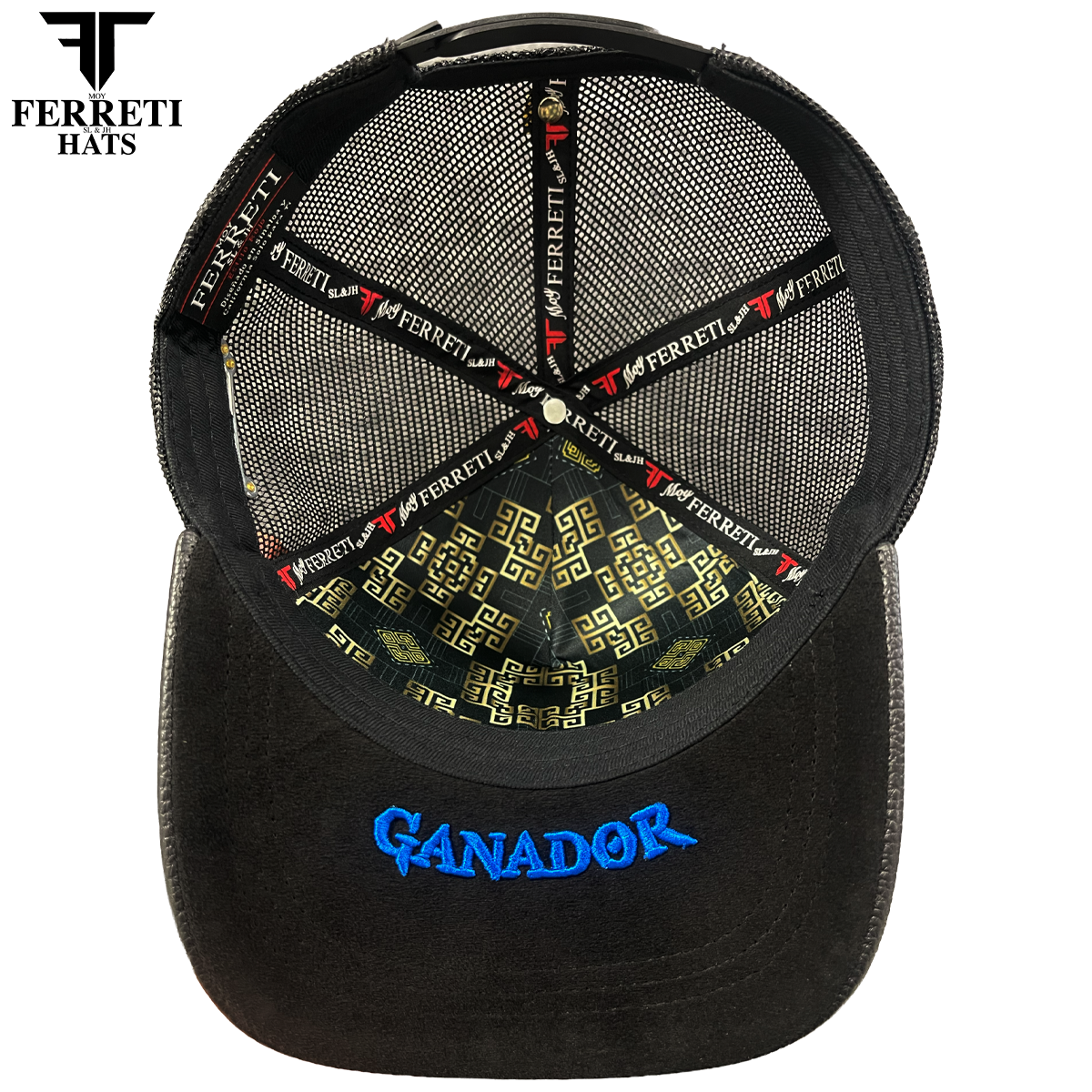 FERRETI HATS PREMIUM FT192 Mr Gallo Malla Negro P.U. Baseball Cap For men