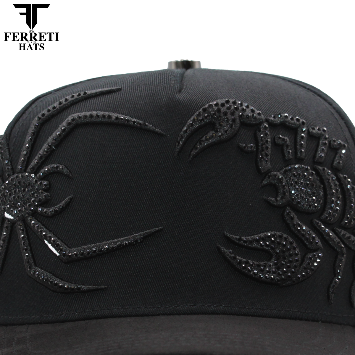 FERRETI HATS PREMIUM FT196 Black Deadly Baseball Cap for Men