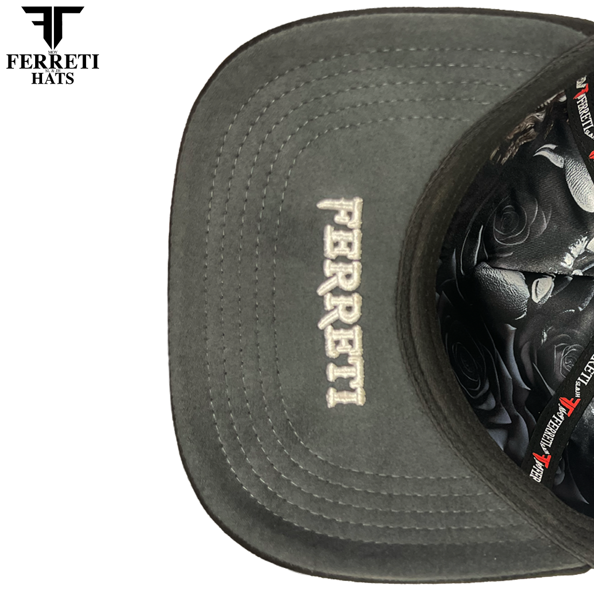 FERRETI HATS PREMIUM FT196 Black Deadly Baseball Cap for Men