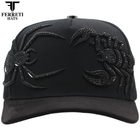 FERRETI HATS PREMIUM FT196 Black Deadly Baseball Cap for Men
