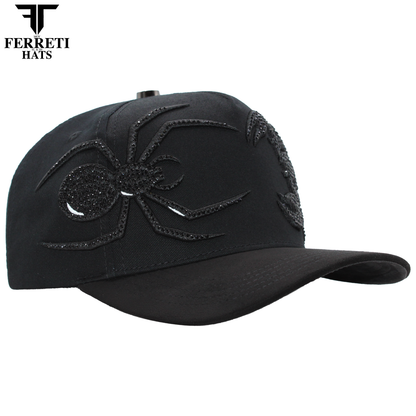 FERRETI HATS PREMIUM FT196 Black Deadly Baseball Cap for Men