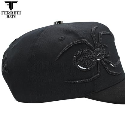 FERRETI HATS PREMIUM FT196 Black Deadly Baseball Cap for Men