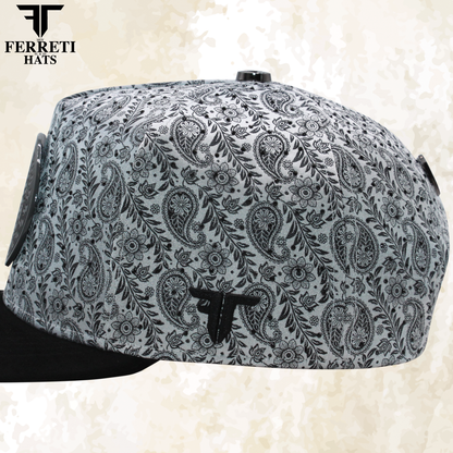 FERRETI HATS PREMIUM FT201 Medusa Platinum Baseball Cap For Men