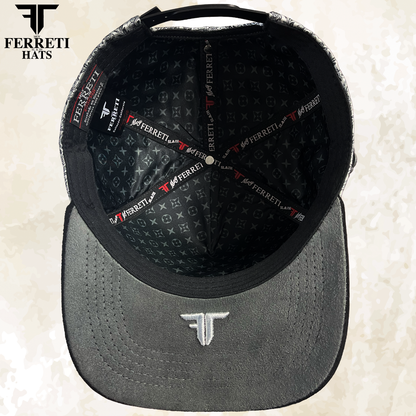 FERRETI HATS PREMIUM FT201 Medusa Platinum Baseball Cap For Men