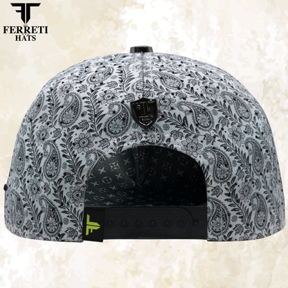FERRETI HATS PREMIUM FT201 Medusa Platinum Baseball Cap For Men