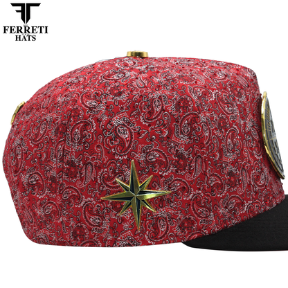 FERRETI HATS PREMIUM FT202 Royal Compass Baseball Cap For Men