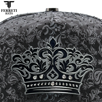 FERRETI HATS PREMIUM FT203 Black Crown Baseball Cap For Men