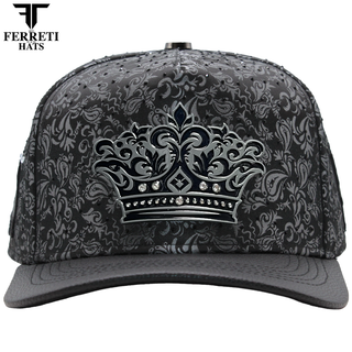 FERRETI HATS PREMIUM FT203 Black Crown Baseball Cap For Men