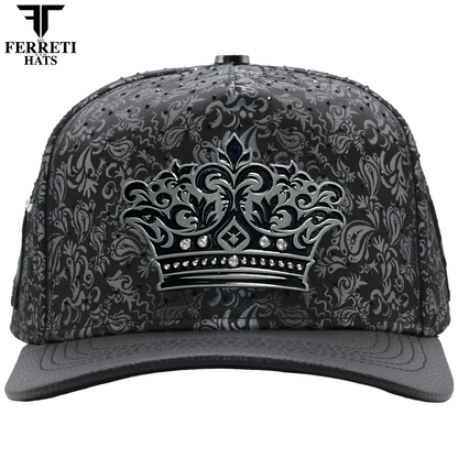 FERRETI HATS PREMIUM FT203 Black Crown Baseball Cap For Men