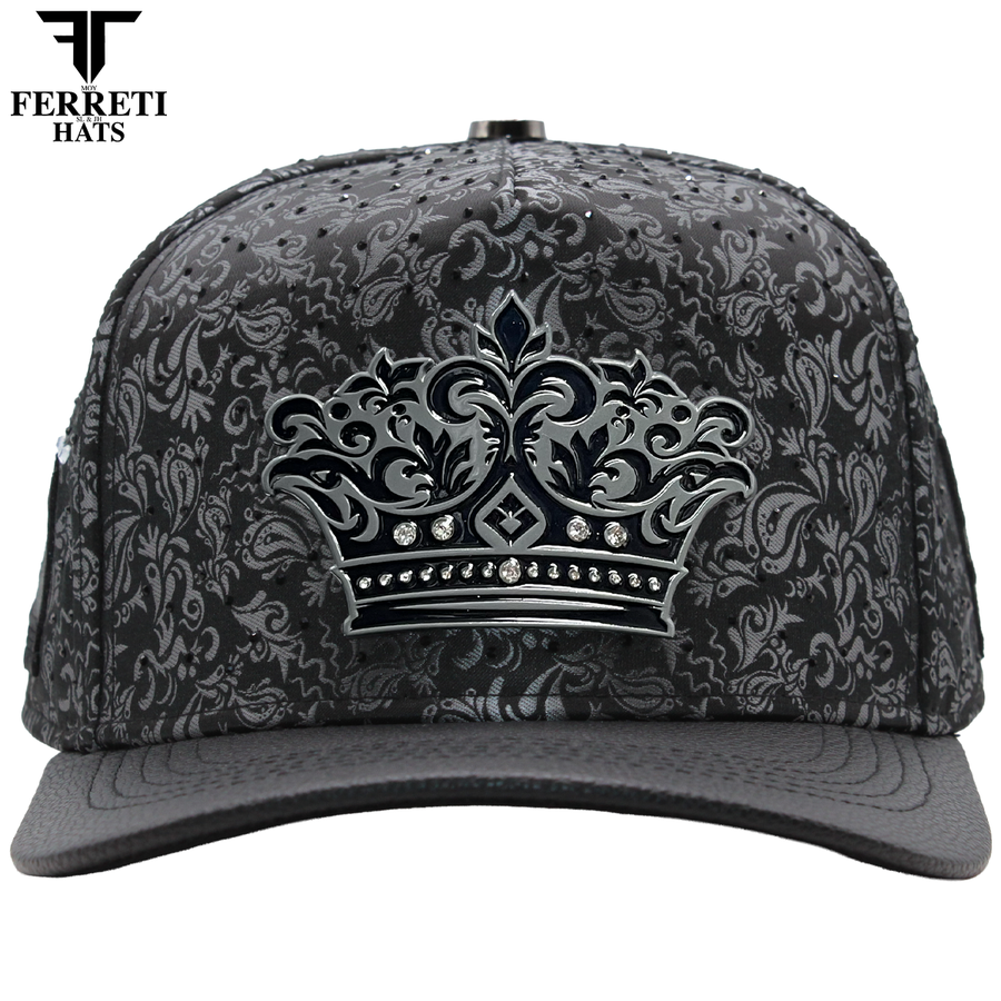 FERRETI HATS PREMIUM FT203 Black Crown Baseball Cap For Men