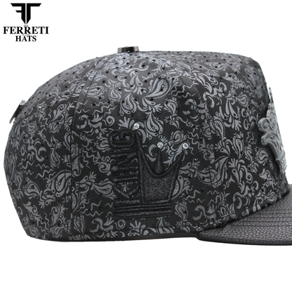 FERRETI HATS PREMIUM FT203 Black Crown Baseball Cap For Men