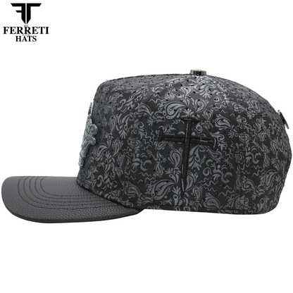 FERRETI HATS PREMIUM FT203 Black Crown Baseball Cap For Men