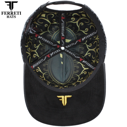 FERRETI HATS PREMIUM FT203 Black Crown Baseball Cap For Men