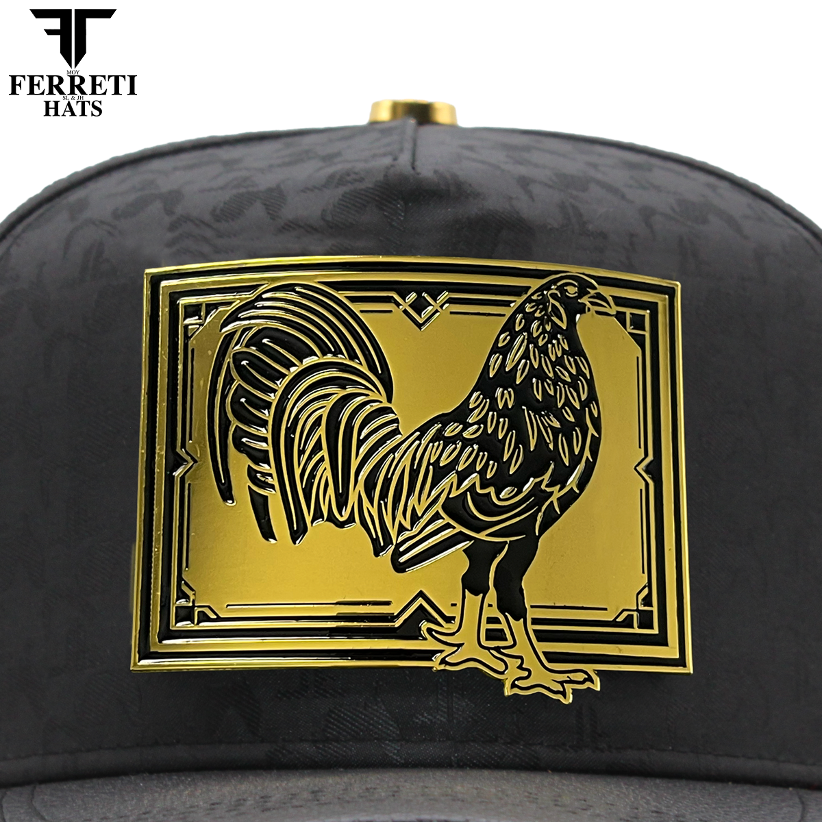 FERRETI HATS PREMIUM FT204 Golden Rooster Baseball Cap For Men