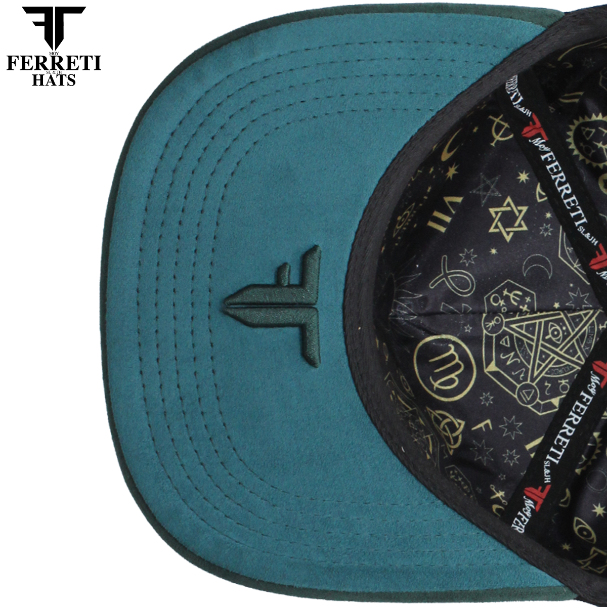 FERRETI HATS PREMIUM FT208 Mr. FT Verde Baseball Cap For Men