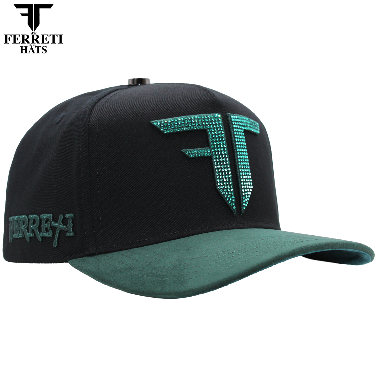 FERRETI HATS PREMIUM FT208 Mr. FT Verde Baseball Cap For Men