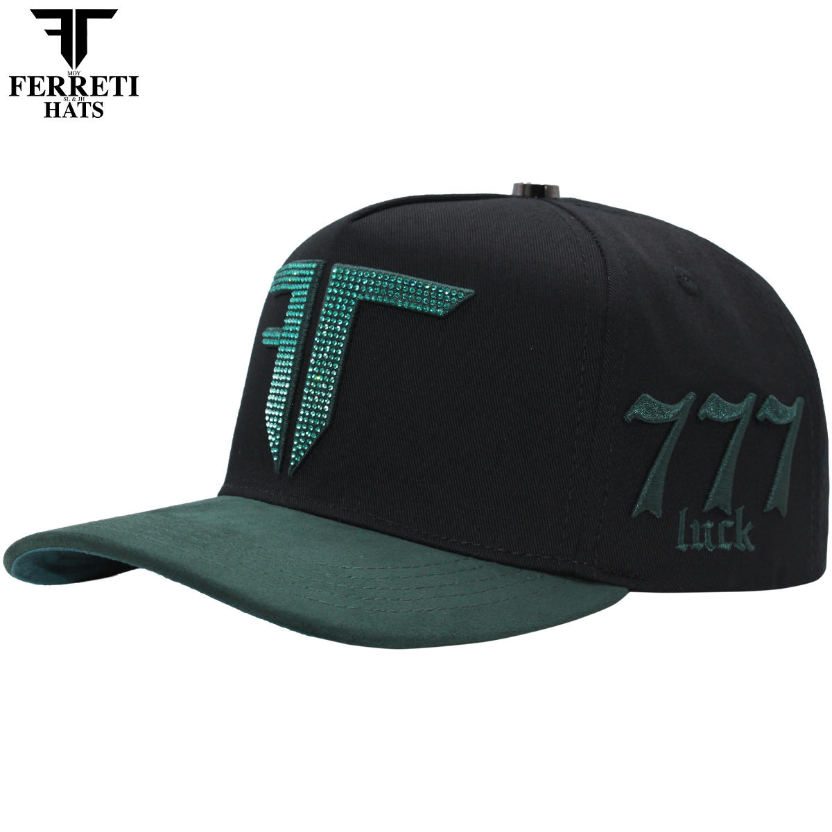 FERRETI HATS PREMIUM FT208 Mr. FT Verde Baseball Cap For Men