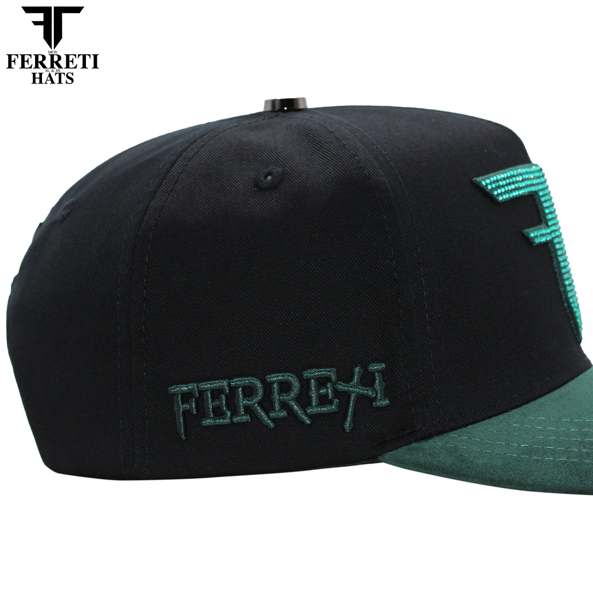 FERRETI HATS PREMIUM FT208 Mr. FT Verde Baseball Cap For Men