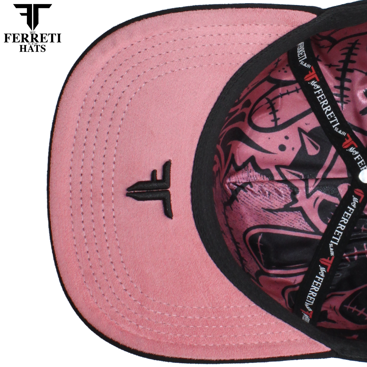 FERRETI HATS PREMIUM FT210 Wild Rabbit Black Baseball Cap For Men