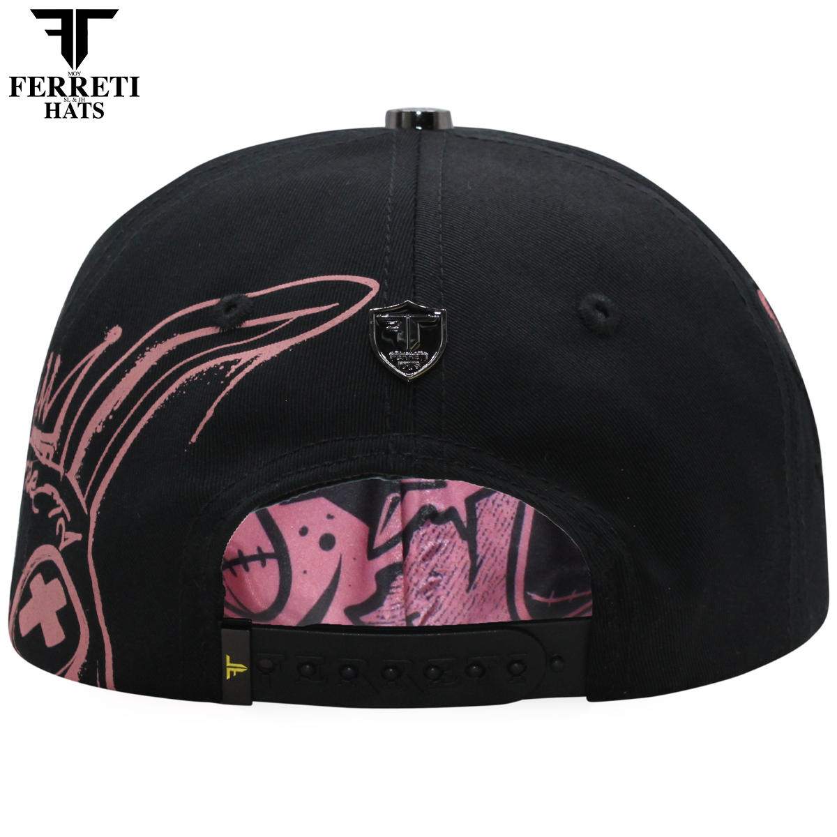 FERRETI HATS PREMIUM FT210 Wild Rabbit Black Baseball Cap For Men