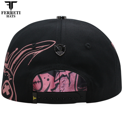 FERRETI HATS PREMIUM FT210 Wild Rabbit Black Baseball Cap For Men