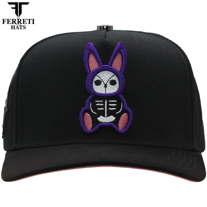 FERRETI HATS PREMIUM FT210 Wild Rabbit Black Baseball Cap For Men