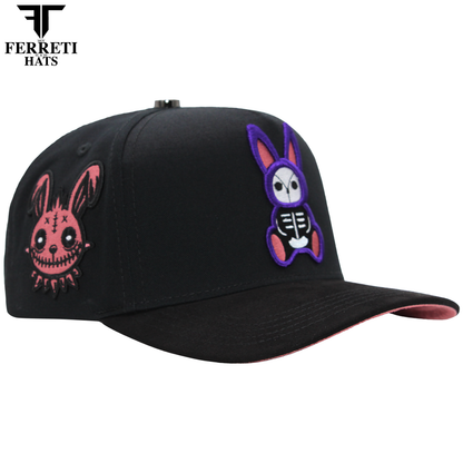 FERRETI HATS PREMIUM FT210 Wild Rabbit Black Baseball Cap For Men