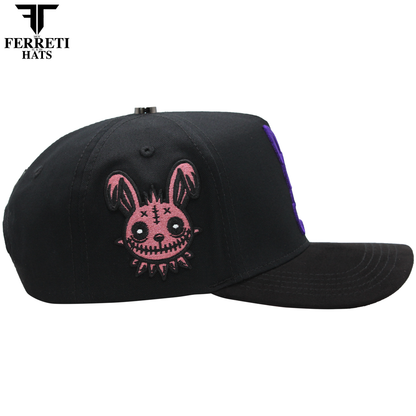 FERRETI HATS PREMIUM FT210 Wild Rabbit Black Baseball Cap For Men